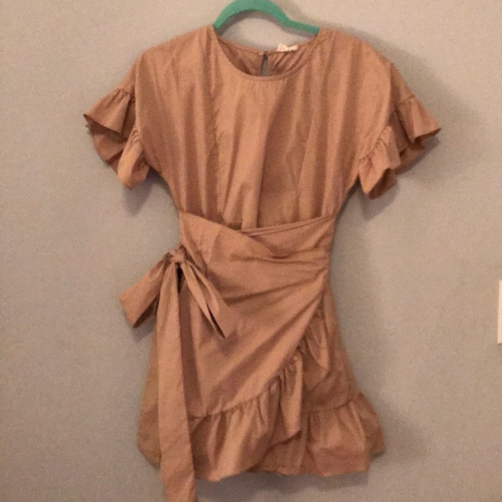Khaki Wrap Dress